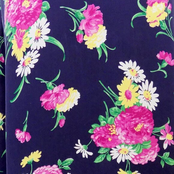 silk midi skirt vintage 90s y2k 2000s floral preppy classic minimalist - Picture 5 of 8